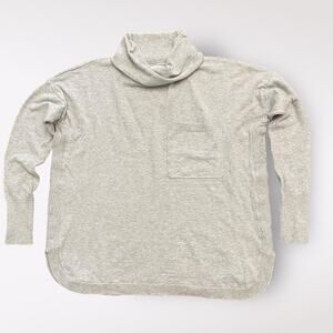 Vineyard Vines Wool Cotton Blend Turtleneck Sweater Womens Gray Size‎ S